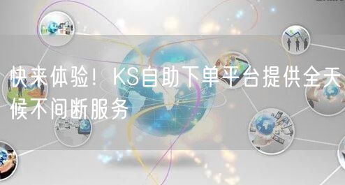 快来体验！KS自助下单平台提供全天候不间断服务