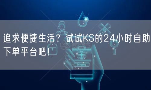 追求便捷生活？试试KS的24小时自助下单平台吧！